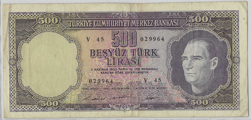 Türkei türkiye 500 lira 1968 - tÜrkei/tÜrkiye,