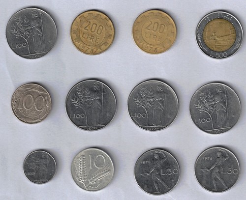 Italy lira coin set - set, (12