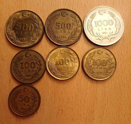 Türkei lira 3x 100 - lira,