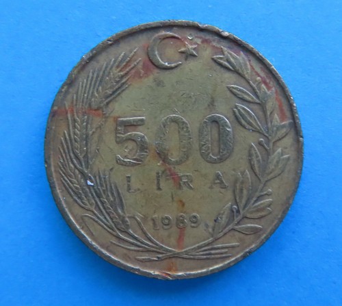 Münze türkei 500 lira 1989 - münze,