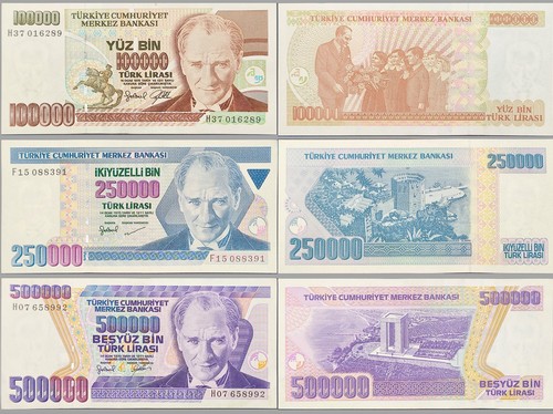 Set türkei banknote 100 000 - banknote,