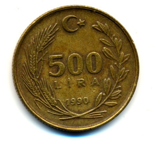 500 türkische lira 1990 - türkische,