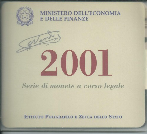 Italien kms 2001 incl silber - kms,