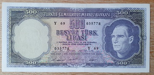 Banknote türkei 500 lira aus - 500,