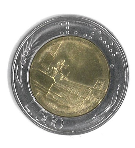 Münze aus italien 500 - 500, lira
