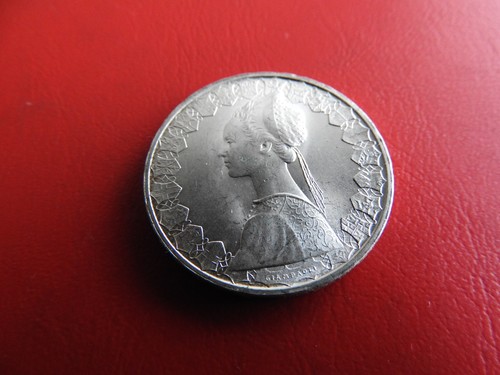 Italien 500 lira - lira, silber