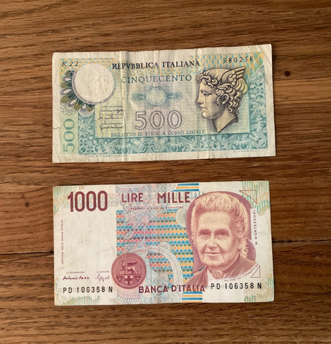 Set 500 1000 lire italien - set,
