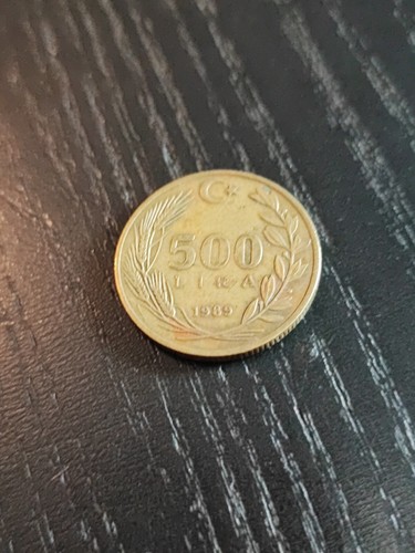 500 lira münze türkei 1989 - münze,