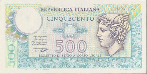 Italien banknote 500 lira - banknote,