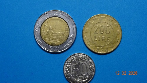 Münzen italien 500 - 3x,