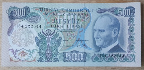Türkei 500 lira aus 1974 - ,