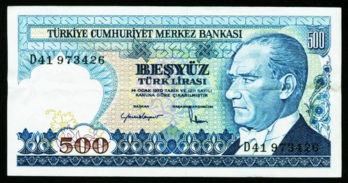 Türkei 500 lira - lira, 1970