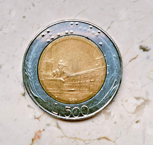 Münze lira italienisch 500 - lira,
