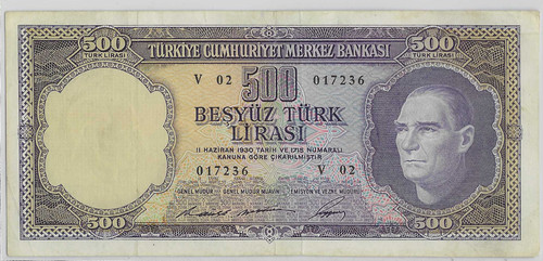 Türkei türkiye 500 - 500, lira